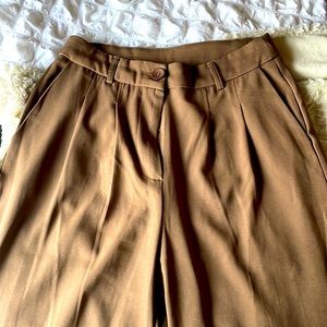 Brown trousers. Simple business casual worn once. These are a 6 but fit like a 4